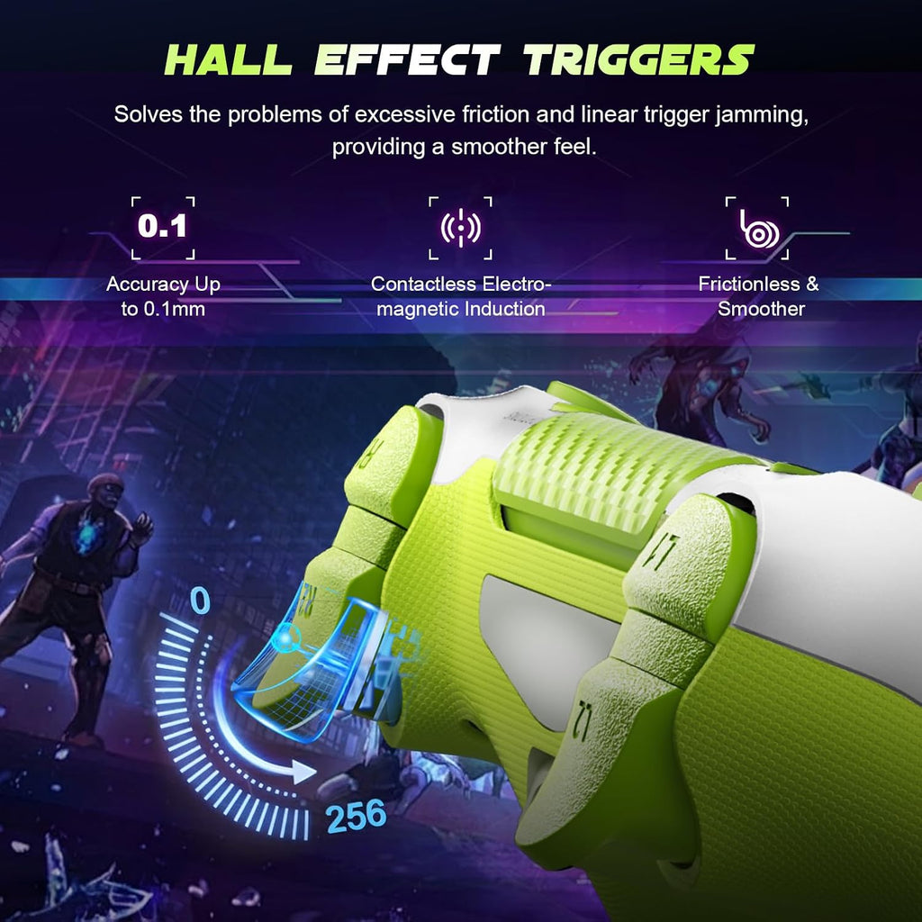 Puiseno Wireless Controller for PS-4, Gamepad with Dual Vibration/Hall Effect Joysticks/Six-axis Gyroscope Sensor/Touchpad, Built-in Speaker & Headphone Jack, Compatible with PS4/Slim/Pro Console/PC(Yellow)