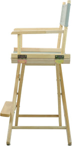 Casual Home 24" Director's Chair Natural Frame with Grey Canvas, Counter Height