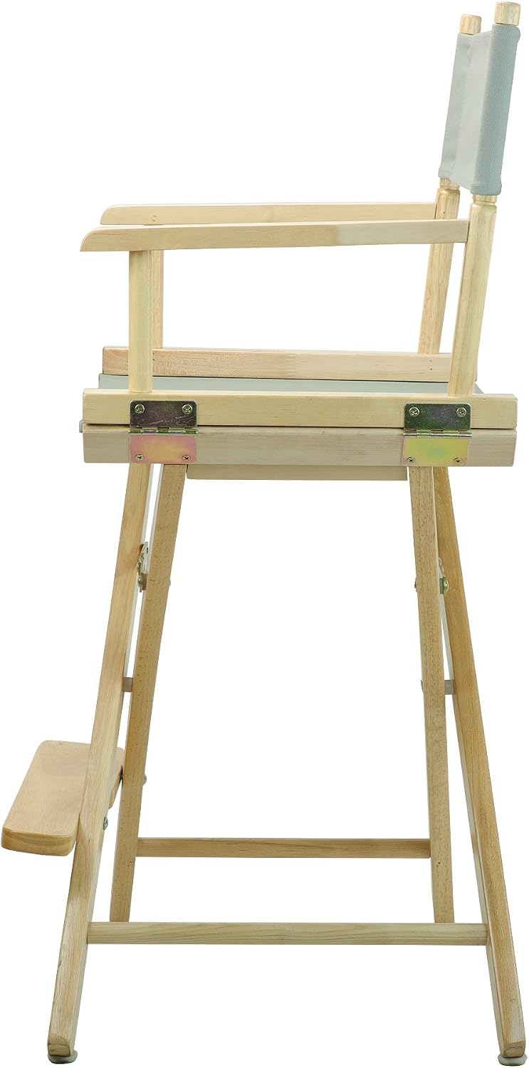 Casual Home 24" Director's Chair Natural Frame with Grey Canvas, Counter Height