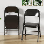 Folding Chairs, Indoor Outdoor Plastic Commercial Stackable Foldable Guest for Events Office Wedding(Rose Red)