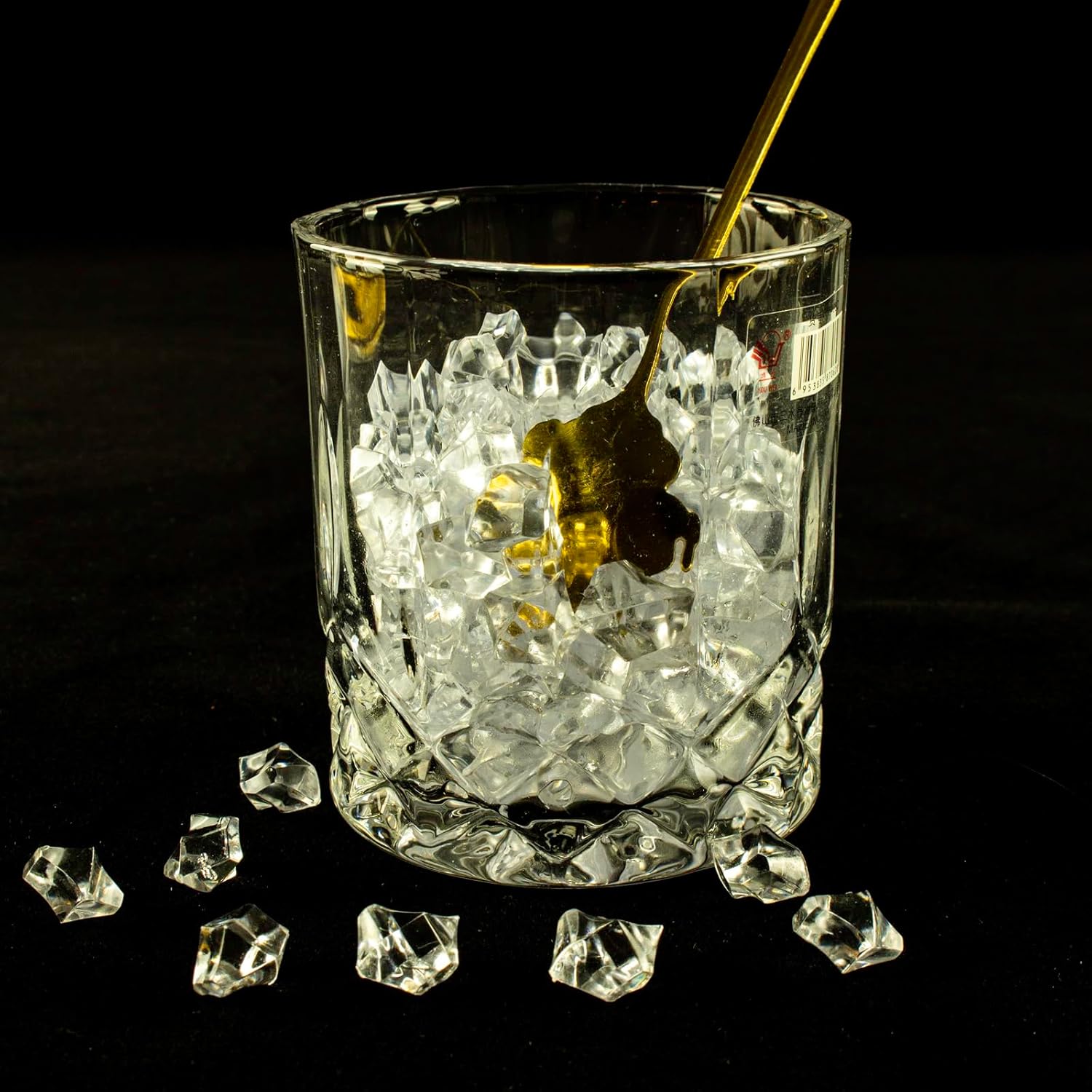 820 PCS Clear Fake Ice,0.43x0.55 Inch,1.1 lbs Acrylic Crystal Gemstones for Decoration, Photography, Vase Filling, and Parties,Non-Toxic and Reusable