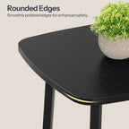 HOOBRO 2-Tier Square Side Table, Small Sofa End Table, Modern Simple Nightstand with Storage Shelves for Small Spaces, Living Room Bedroom Accent Table, 15.7" L x 15.7" W x 24" H, Black BB181BZ01