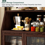 Storage Cabinet with Drawer - Tall Freestanding Kitchen Pantry Cupboard for Dining Room and Living Room, Assembly Required