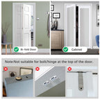 Metal Bifold Door Lock - Double Door Child Safety Locks Keep Toddler, Cats&Dogs Out of Closets, Cabinets, Pantry - No Need Install (1PC)