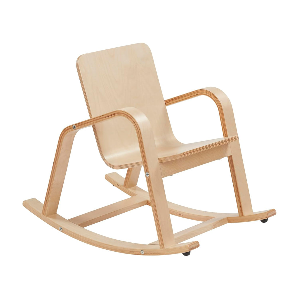 ECR4Kids Bentwood Rocking Chair with Armrests, Montessori Furniture, Natural
