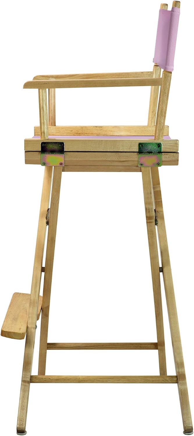 Casual Home 230-00/021-22 Director Chair 30" - Bar Height Natural Frame/Pink Canvas
