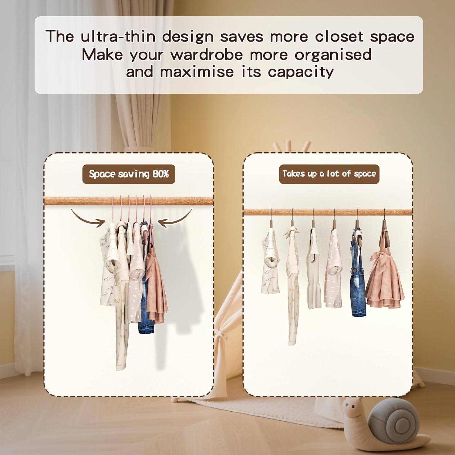100 Pack Baby Plastic Hangers,12.83" Ultra-Thin,Non-Slip Hangers for Children. Ideal for Closets and Nurseries.Designed for Newborns and Children's Clothing,Including Trousers,Coat,Dresses.(Pink)