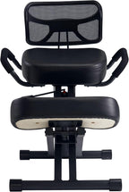 Master Massage Ergonomic Kneeling Chair with Back Support for Office -Posture Chair with Angled Seat and Backrest for Home and Office-Posture Correction Stool-Improve Your Posture