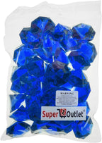Super Z Outlet Acrylic Table Scatter Accents and Vase Fillers for Events, Weddings, Crafts, and Parties – 36-Piece Set (Royal Blue)