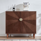 XEW 39.4" Sideboard Buffet Cabinet with Storage for Kitchen | Mid-Century Storage Cabinet with 2 Doors and Shelves, Credenza Buffet Table Coffee Bar for Dining Room, Walnut
