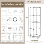 BEAUTYPEAK Tempered Glass Display Cabinet, 4-Tier Curio Cabinet with Glass Doors and Lock, Glass Display Case for Collectibles, for Living Room, Single Door, Black