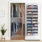 UVIAHOMI Heavy Duty Over The Door Organizer 5 Tiers, Extra Large Behind Door Storage of 10 Front & 10 Mesh Pockets, 80lb Weight Capacity, Hanging Doors Storage for Closet Bedroom Nursery, Dark Gray