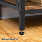 MAHANCRIS 31.5" Sofa Table, Industrial Console Table, 3-Tier Entryway Table, Narrow Sofa Table with Storage Shelves, Foyer Table, Hallway Table for entryway, Living Room, Rustic Brown CTHR8001Z
