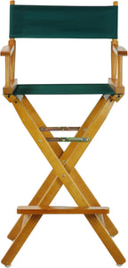 Casual Home 30" Director's Chair Honey Oak Frame-with Hunter Green Canvas, Bar Height