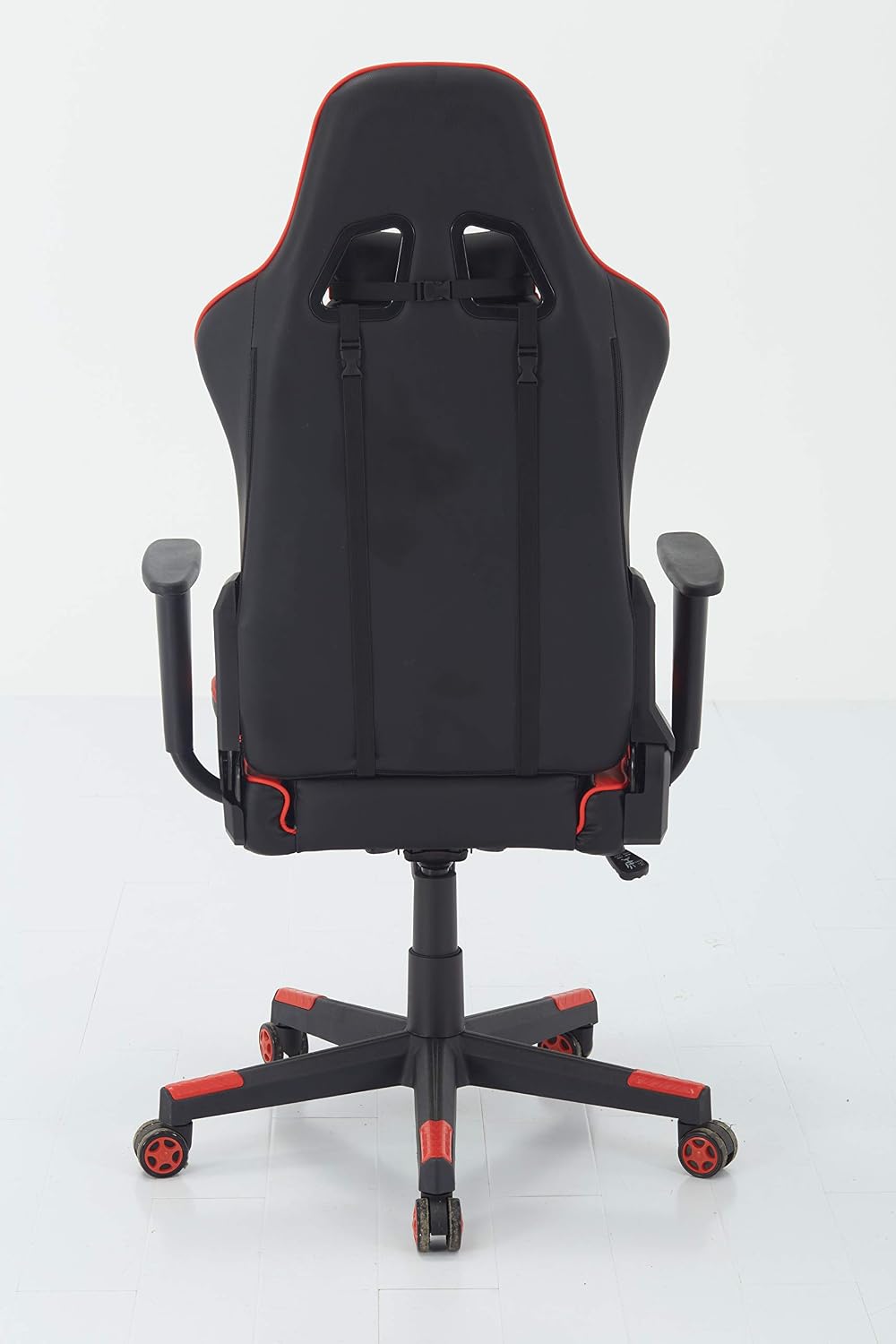 Brage Living Swivel Gaming Chair Ergonomic High-Back Racing Style PU Leather Office Chair with Headrest and Lumbar Support and Adjustable Armrest (Galaxy - Black/Red)