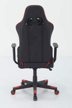 Brage Living Swivel Gaming Chair Ergonomic High-Back Racing Style PU Leather Office Chair with Headrest and Lumbar Support and Adjustable Armrest (Galaxy - Black/Red)