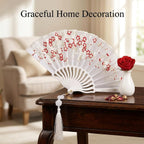 Folding Fans Hand Fan Foldable: Handheld Fan Chinese Folding Fans for Women Wedding Decoration Dancing Party