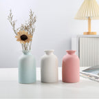 Blue Small Ceramic vase Dry Flower Vases for Home Decor Bohe vase Dried Flowers Home, Living Room,Modern, Minimalist,Centerpieces Office Desk Best Decoration(S Blue)