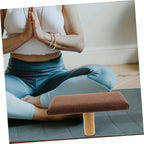 Wooden Kneeling Bench Stool with Cushion Small Size Under 150cm Height Meditation Posture Support Travel Seat Prayer Stool