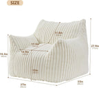 Achicsofar Giant Bean Bag Chairs for Adults Teens, Large Bean Bag Sofa Chairs with Filling Comfy Fuzzy BeanBag Chair with Armrests for Bedroom Living Room Reading