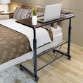 Magazine Snack Table on Wheels Sofa Couch Side Coffee Table TV Trays Rolling Laptop Computer Desk C-Shaped Mobile Chair Bed Side End Table for Living Room Bedroom(31.5L x 18.1W)