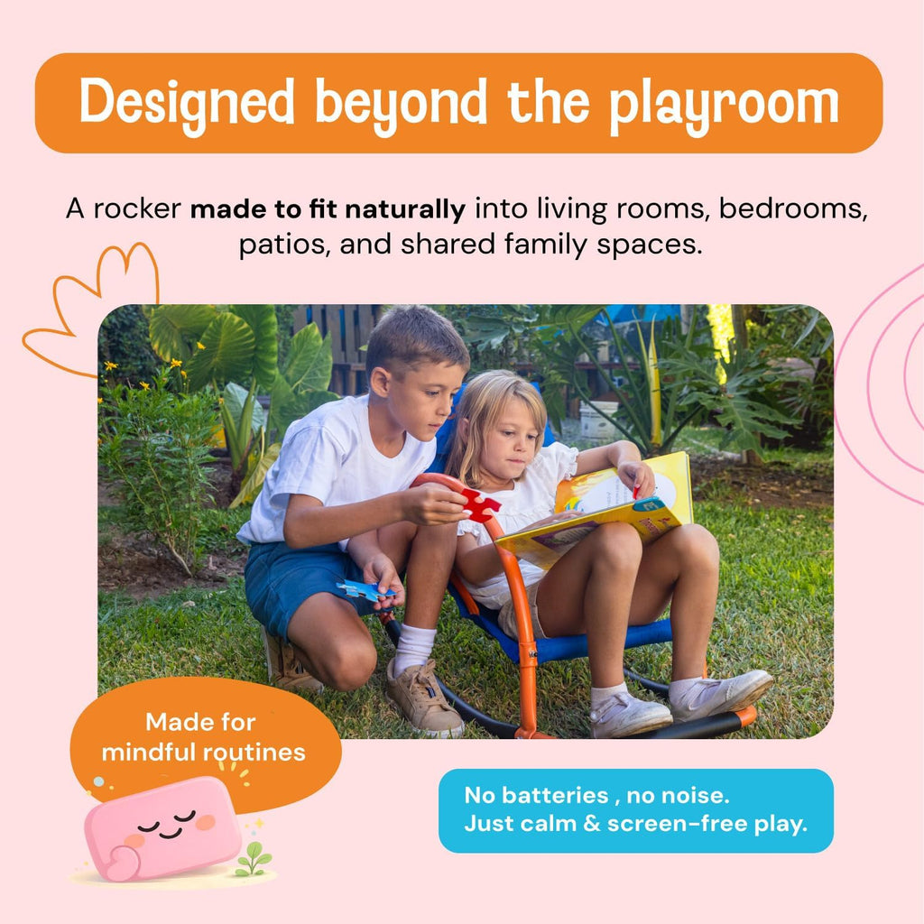 Kids Rocking Chair – Sensory Rocker for Kids Ages 3-8 – Calming Chair for Autism & Sensory Play – Indoor Rocker for Focus, Relaxation & Quiet Time