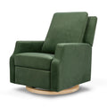 Namesake Crewe Nursery Glider Recliner w/ 360° Swivel Green | GREENGUARD Certified Glider Rocking Chair for Nursery & Living Room Manual Recline & Swivel Glide