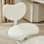 Meditation Chair Plus, Cross Legged Kneeling Office Chair with Wheels, Adjustable Swivel Stool, Lumbar Support, Ergonomic Criss Cross Desk Chair, Ivory, Silla de rodillas ergonómica (Lovry)