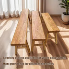 Reclaimed Elm Rustic Entry Way Benches Seat-Farmhouse Indoor Solid Wooden Noodle Bench,Maximum Load 880IB,Handcraft for Entryway Bedroom/Living Room/Dining Room