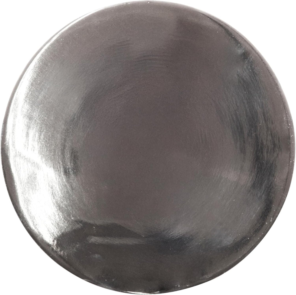 Kate and Laurel Hersi Decorative Modern Pedestal Drink Table, 7 x 7 x 20, Silver, Cast Aluminum Mini Table with Teardrop Base for Use as Small Plant Stand or Living Room Martini Table