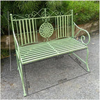 Benches, Outdoor Wrought Iron Furniture Set, Garden Balcony Chair & Coffee Table for Courtyard Villa