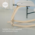 Varier Thatsit Brown/Light Green Ergonomic Kneeling Chair Height Adjustable with Backrest and Beech Wooden Frame for Active Sitting - 10 Year Limited Warranty
