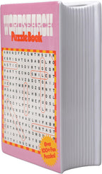 ban.do Decorative Book Shaped Vase, Word Search Ceramic Vase, Shelf Decor for Home or Office (Word Search)