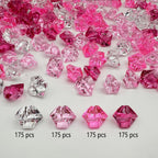700PCS Fake Ice Cubes, 11 x 14 mm Acrylic Vase Fillers,Plastic Crushed Ice for Centerpiece Table Decorations,Table Scatter, Wedding Decoration, Photography Props