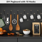 72'' Large Kitchen Pantry Cabinet with LED Light, Black Kitchen Hutch with Pegboard & Wine Racks, Modern Pantry Cupboard with Countertop & Storage Drawers, Tall Bar Cabinet for Dining Room, Home