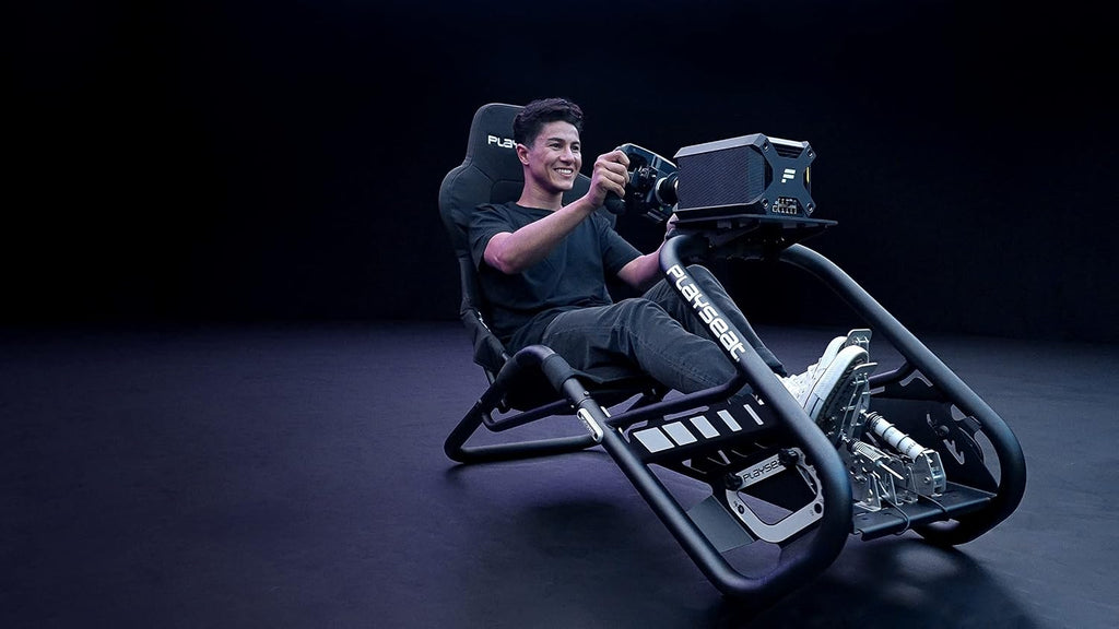Trophy Sim Racing Cockpit | High Performance Racing Simulator Cockpit | Supports Direct Drive | Compatible with All Steering Wheels & Pedals on the Market | Supports PC & Console | Black