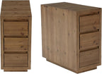 LITTLE TREE 2-Pack Solid Wood 3-Drawer Nightstand, 23.62" H Bedside Table with Storage, No Assembly Wooden Side Table for Bedroom, Living Room & Sofa Side