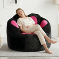 Achicsofar Bean Bag Chair for Adults Teens, Gaint Faux Fur Cat's Paw Shape Beanbag Chairs Memory Foam Filled Accent Floor Sofa for Reading, Gaming, Relaxing in Living Room, Bedroom, Dorm