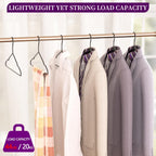 60Pack Metal Wire Hangers+5 Clothes Pins, 16.5" Wire Clothes Hangers for Standard Sized Shirt, Suits, Jackets, Skirts, Ultra Thin Space Saving, Bulk for Home and Commercial