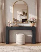 VASAGLE Entryway Table, Long Console Table, Thick Tabletop, Farmhouse Style, for Hallway, Behind the Couch, Living Room, Foyer, Easy Assembly, 11.8 x 63 x 31.5 Inches, Charcoal Gray ULNT147BA01S