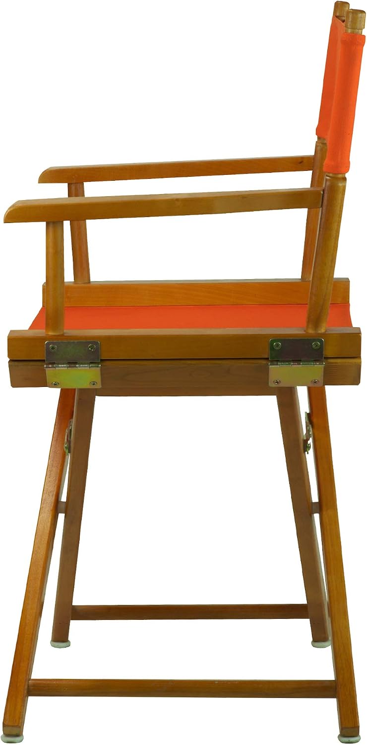Casual Home 18" Director's Chair Honey Oak Frame with Tangerine Canvas