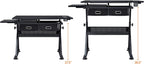 Topeakmart Drafting Table for Artists, Height Adjustable Drawing Draft Desk, Tiltable Tabletop, Art Craft Work Station with Extra Board for Diamond Painting Sewing Graphic Designere