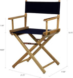 Casual Home 18" Director's Chair Natural Frame with Navy Canvas