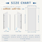 18" x 80" Pantry Door with Prehung Door Jamb, Right-Handed Interior Door, 1-Lite Mirror, White MDF with Hardware Kit
