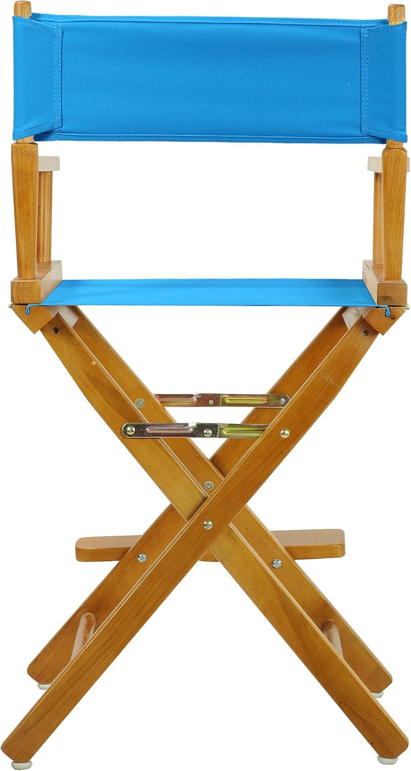 Casual Home 220-05/021-27 Director Chair 24" - Counter Height Honey OakFrame/Turquoise Canvas