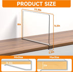 Clear Acrylic Shelf Dividers for Closet Organization - 4 Pack Closet Shelf Divider for Sweatshirt,Towel,Bag,Purse,Clothing,Sweater Organizer,Plastic Dividers and Separators for Shelves and Bedroom