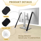 4 Pack Cut to Length TV Safety Straps for Flat Screen, No-Drill TV Anchors for Baby Proofing, Anti-Tip Adjustable Earthquake Straps for Furniture, 16ft Hook and Loop Straps and 8 Adhesive pads