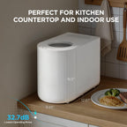 5L Electric Kitchen Composter for Countertop, Smart Indoor Compost Bin with Visible Window, Humidity Sensor, LED Display, Odor Control & Auto-Cleaning, Turns Food Waste into Dry Pre-Compost