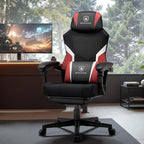 GTPLAYER Gaming Chair, Mesh Office Chairs with Footrest for Adults, Big and Tall Gamer Ergonomic Computer Chair with Height Adjustable (Red)