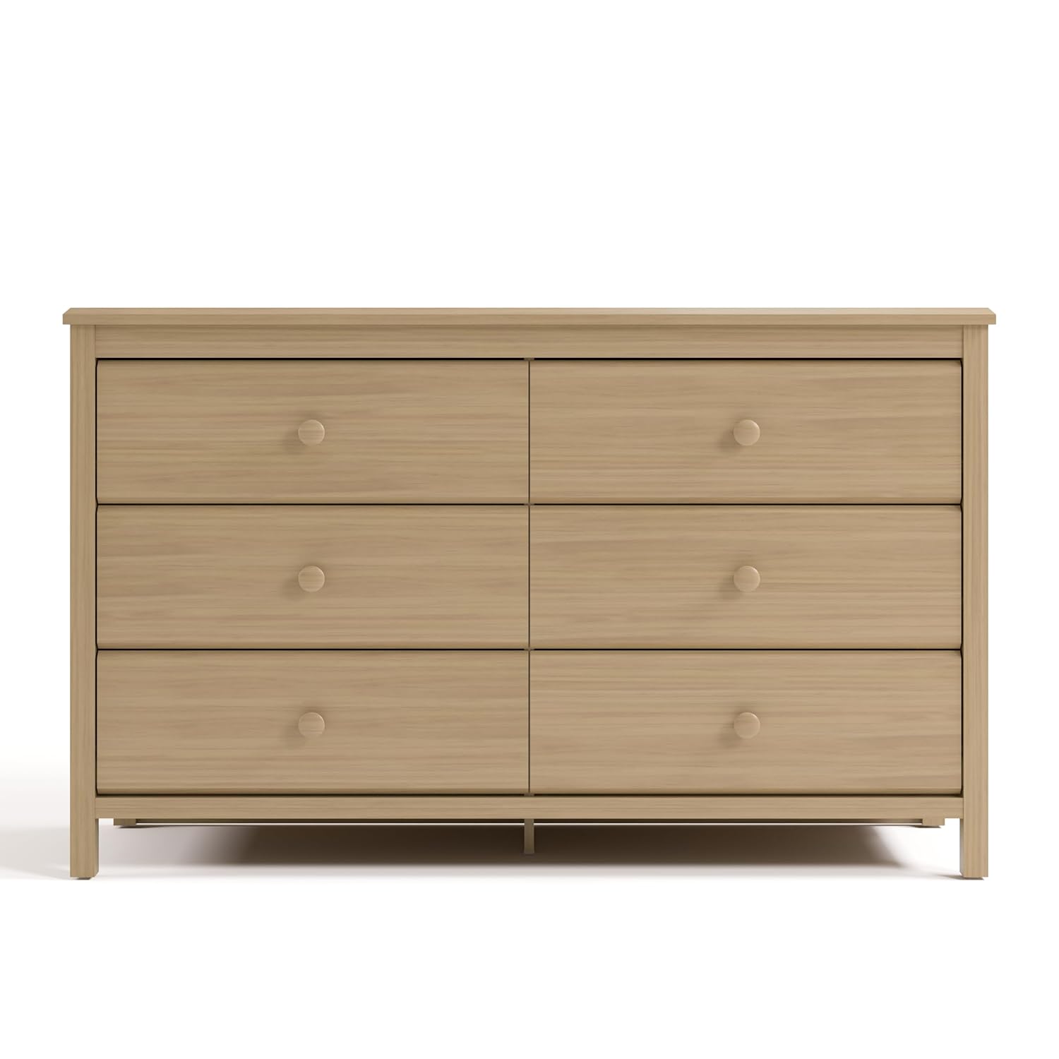 Storkcraft Alpine 6-Drawer Dresser, Driftwood | GREENGUARD Gold Certified, Brown Dresser for Bedroom, Kids & Nursery Storage, Safety Interlocking Drawers, Kids Bedroom